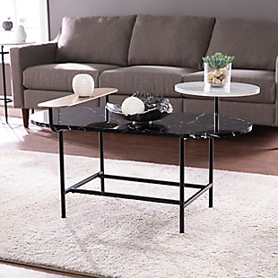Southern Enterprises Yliana Faux Marble Cocktail Table, , rollover