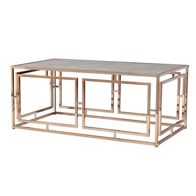 Southern Enterprises Chucksville Faux Marble Cocktail Table, , large