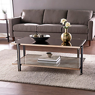 Southern Enterprises Sulliven Cocktail Table with Mirrored Top, , rollover