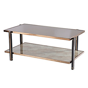 Southern Enterprises Sulliven Cocktail Table with Mirrored Top, , large