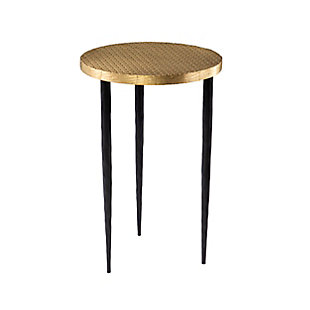 Southern Enterprises Rimort Round End Table with Embossed Top, , large