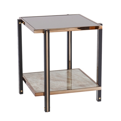 Southern Enterprises Sulliven End Table with Mirrored Top, , large