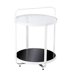 Southern Enterprises Flaera Glass-Top End Table, , large