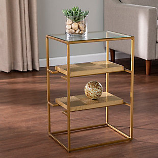 Southern Enterprises Havensere Glass-Top End Table, , rollover