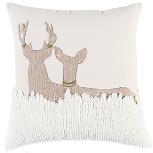 Rizzy Home Winter Deer Pillow, , rollover