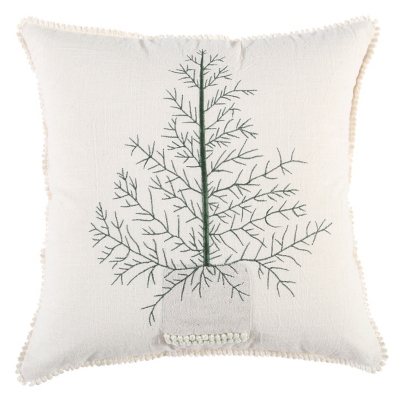 Rizzy Home Simple Christmas Tree Pillow, , rollover