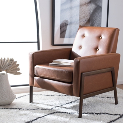 Safavieh Roald Sofa Accent Chair, Light Brown/Coffee