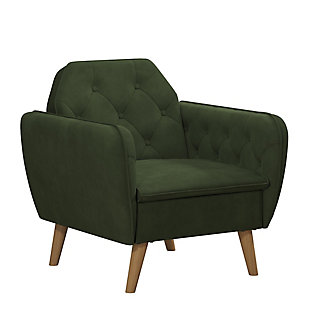Novogratz Teresa Memory Foam Accent Chair, Green, large