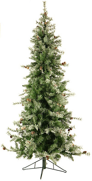 9 Ft. Buffalo Fir Slim Artificial Christmas Tree with LED String Lighting, , large