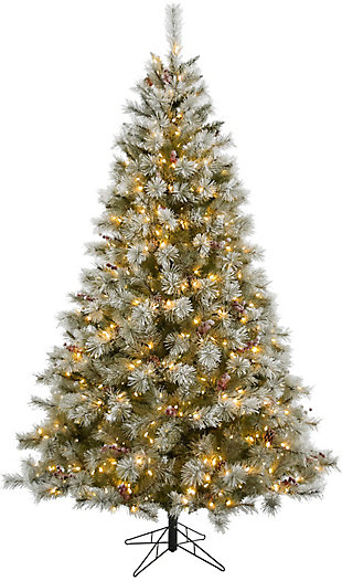 6.5-Ft Prelit Homestead Pine Frosted Christmas Tree with EZ Connect Clear Smart Lights, , large