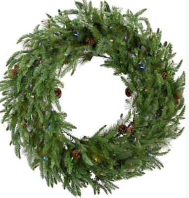 36 inch pre lit battery operated wreath