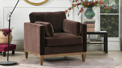 A600051160 Jennifer Taylor Home Knox Arm Chair, Deep Brown sku A600051160