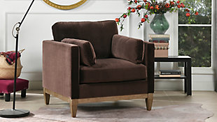 Jennifer Taylor Home Knox Arm Chair, Deep Brown, rollover
