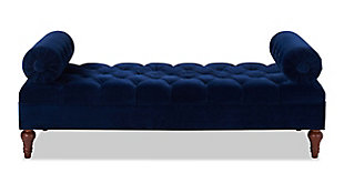 Lewis Lewis Bolster Arm Entryway Bench, Navy Blue, large