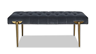 Jennifer Taylor Home Aria Accent Bench, Steel Gray, large