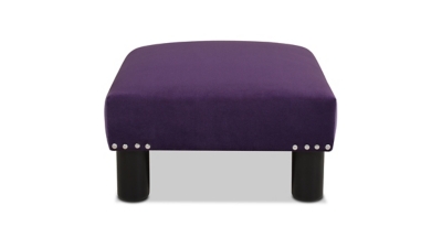 Jennifer Taylor Home Jules Square Accent Footstool, Purple, large