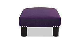 Jennifer Taylor Home Jules Square Accent Footstool, Purple, large