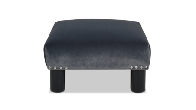 Jennifer Taylor Home Jules Square Accent Footstool, Steel Gray, large