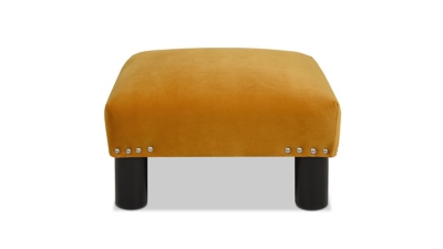 Jennifer Taylor Home Jules Square Accent Footstool, Rich Yellow, large