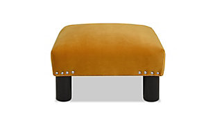 Jennifer Taylor Home Jules Square Accent Footstool, Rich Yellow, large