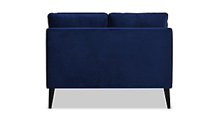 The Vera Settee by Jennifer Taylor Home is an adorable yet modern and sleek two-seater accent piece perfect for adding much needed seating in any space. The two back cushions are removeable and zippered into place so they stay put while the seat cushion is attached. The slanted tapered solid wood legs are a nod to a retro, Mid-Century modern look. Create the ideal seating moment in your living room, bedroom, or entryway with the Vera armless settee.Bench-made home furnishing products carefully hand built by experienced craftsmen and women | A sturdy frame of kiln-dried solid hardwood and 11-layer plywood for strength and support that will last | Upholstered in high-quality woven fabric atop premium high-density flame-retardant foam for a luxurious medium firm feel | High-strength sinuous spring suspension for long lasting comfort and support | Loose back cushions stay in place with zippers attached to the back | Solid wood Mid-Century Modern wood legs