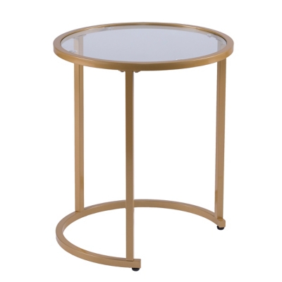 Southern Enterprises Gabe Glam Nesting Side Table 2pc Set – Gold, , large