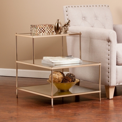Southern Enterprises Furniture Dora Accent Table, Warm Gold