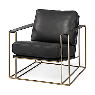 Mercana Watson Accent Chair, Black/Gold, large