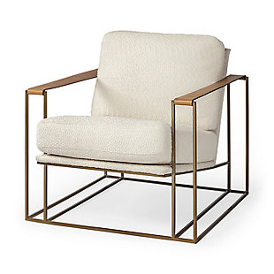 Mercana Watson Accent Chair, Cream/Gold, large