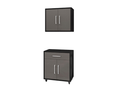 Eiffel 2-Piece Garage Storage Set, Black/Gray, large