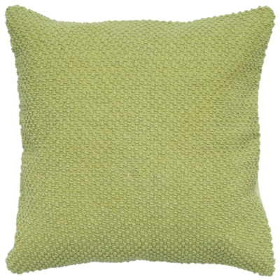 Rizzy Home Nubby Solid Throw Pillow, Green, large
