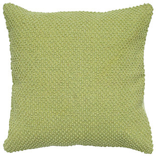 Rizzy Home Nubby Solid Throw Pillow, Green, rollover