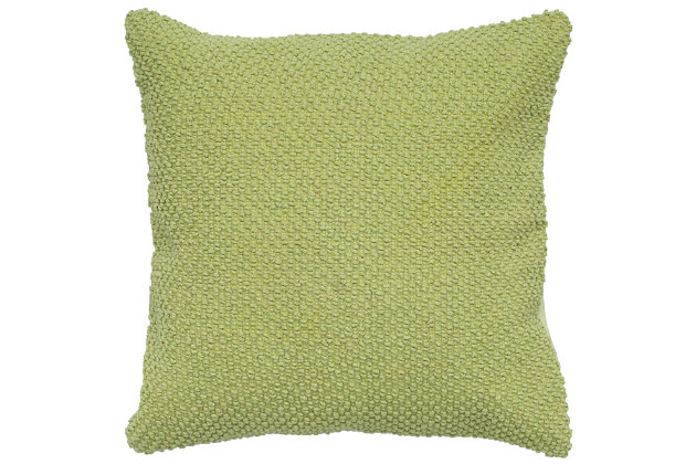 This pillow is a 100% cotton nubby woven pillow with light texture. The woven dimensioning will not release with use or cleaning as it is made INTO the pillow structure. The back is a matching cotton duck and features a zippered closure for ease of fill and cleaning. This knife edge pillow is at home in many diverse style genres and is great used as a stand-alone article or as a layering piece.Nubby texture | Hand loomed | Knife edged pillow | Light texture | Coordinating solid cotton back with hidden zipper closure | 100% cotton