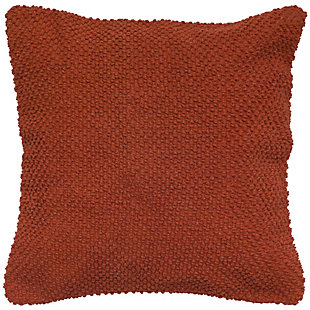 Rizzy Home Nubby Solid Throw Pillow, Orange, rollover