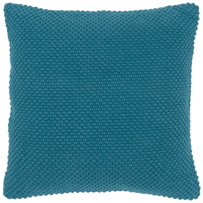 Rizzy Home Nubby Solid Throw Pillow, Dark Teal, large