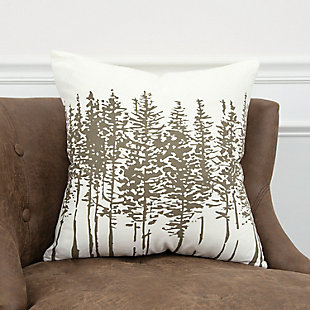 Rizzy Home Printed Tree Line Throw Pillow, Gray, rollover