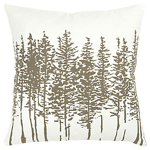 Rizzy Home Printed Tree Line Throw Pillow, Gray, large