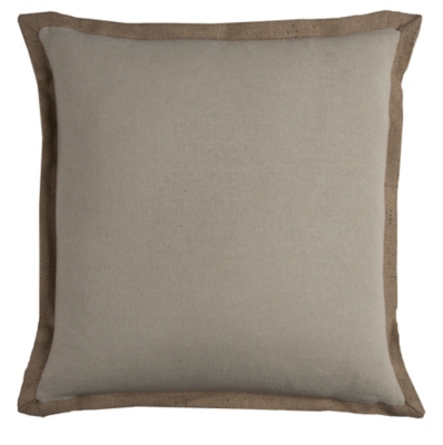 Rizzy Home Flanged Solid Throw Pillow, Light Gray, large