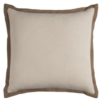 Rizzy Home 22"X22" Poly Filled Pillow, Beige, large