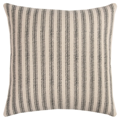 Rizzy Home Ticking Stripe Throw Pillow, Neutral, large