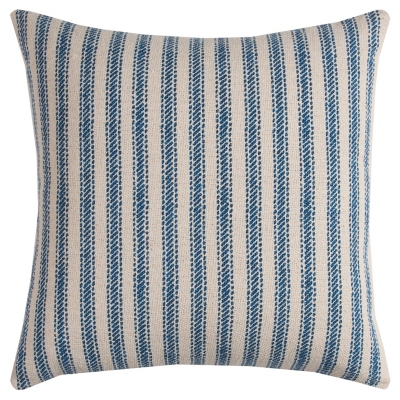 Rizzy Home Ticking Stripe Throw Pillow, Gray, large