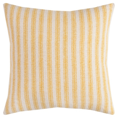 Rizzy Home Ticking Stripe Throw Pillow, Yellow, large