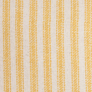 Rizzy Home Ticking Stripe Throw Pillow, Yellow, large