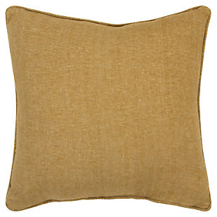 Rizzy Home Solid Throw Pillow, Gold, large