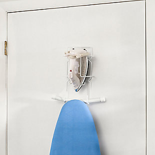 Home Basics Wall Mounted Vinyl Iron and Ironing Board Holder, , rollover