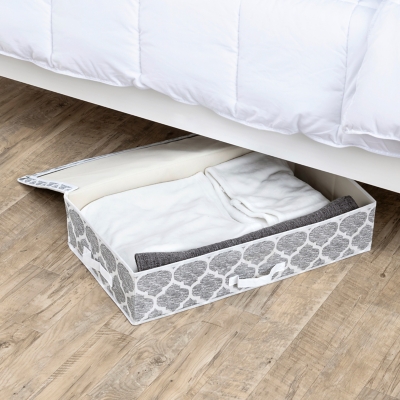 Home Basics Arabesque Non-Woven Under the Bed Organizer, , rollover