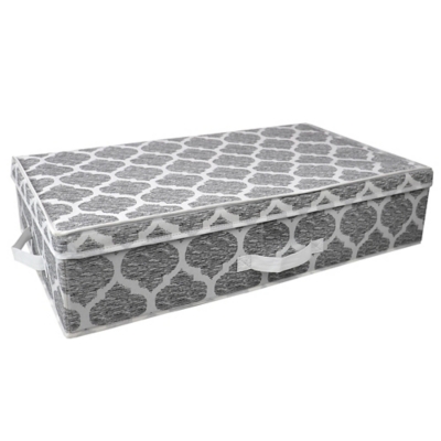 Home Basics Arabesque Non-Woven Under the Bed Organizer, , large