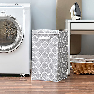 Home Basics Arabesque Non-Woven Laundry Hamper, , rollover