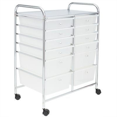 Home Basics 12-Drawer Storage Cart, , large