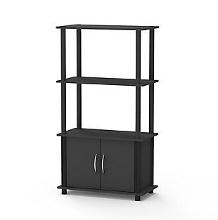 Home Basics 4 Tier Storage Shelf with Cabinet, , large